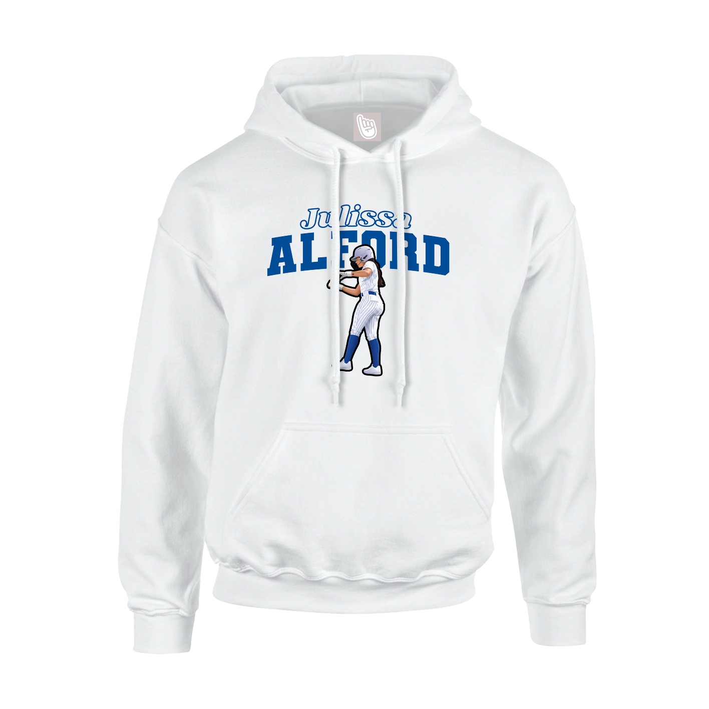 Hoodie — Name Arch in White