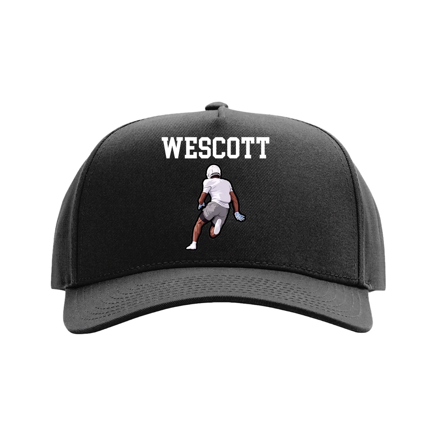 Full Fabric Five-Panel Champ Cap — Shirsey in Black