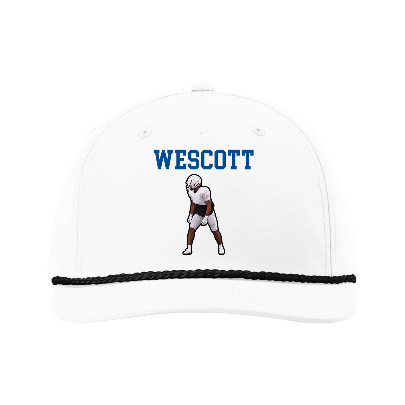 Five-Panel Classic Rope Cap — Shirsey in White