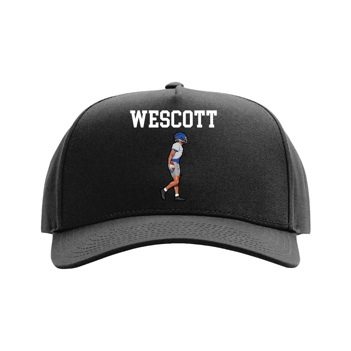 Full Fabric Five-Panel Champ Cap — Shirsey in Black