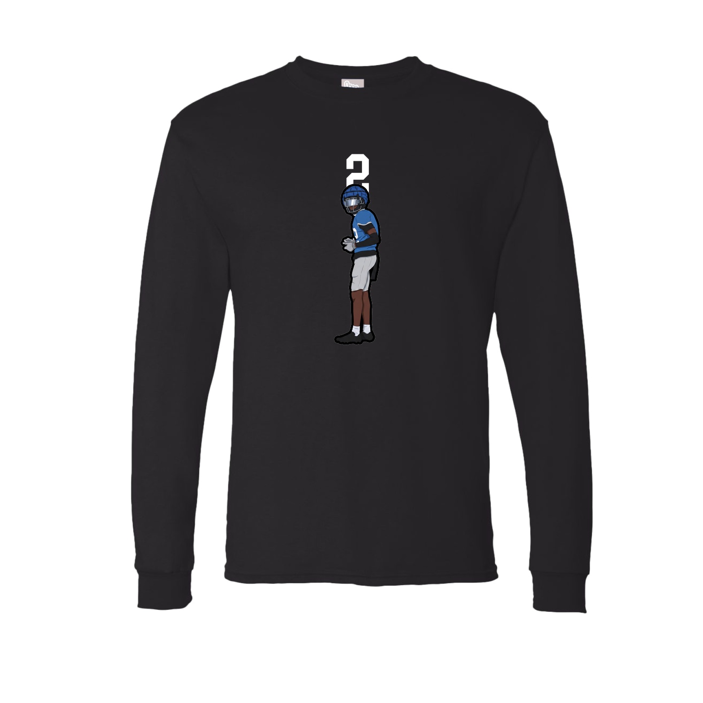 Long Sleeve Tee — Number Top in Black