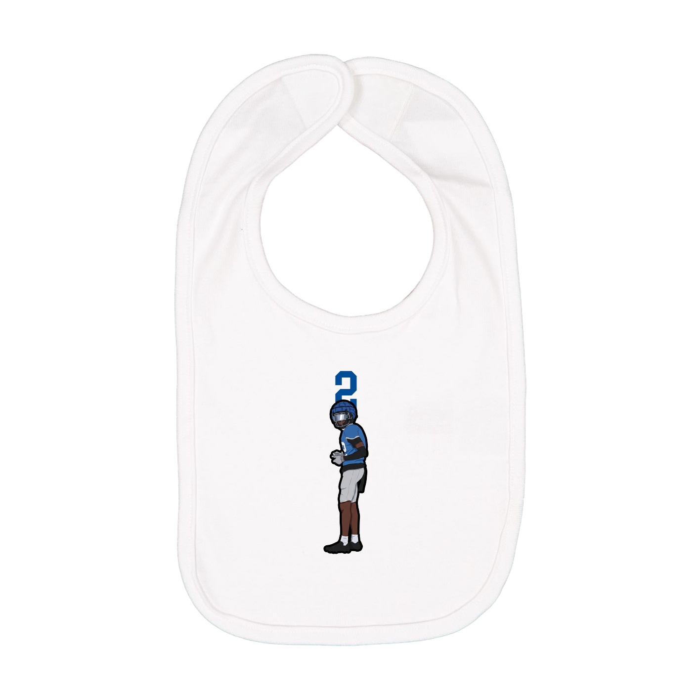 Infant Bib — Number Top in White