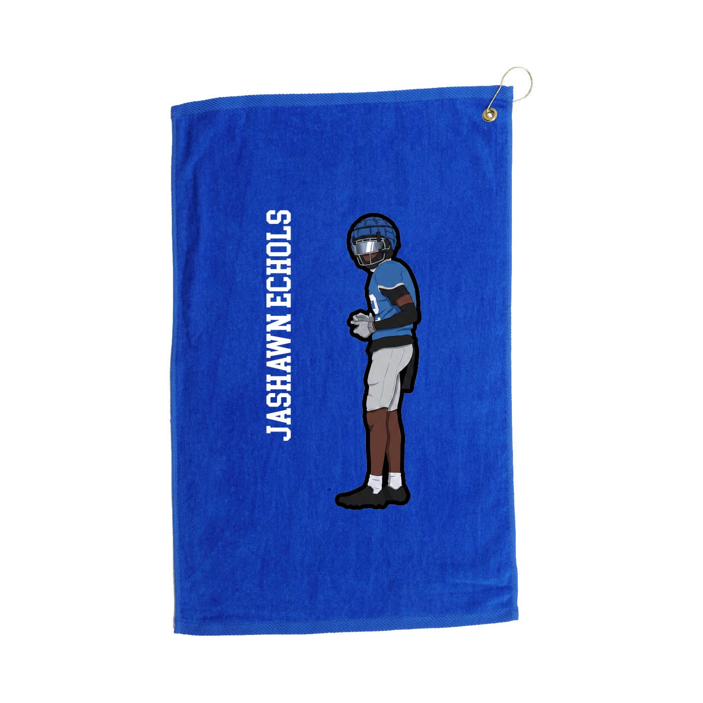 Golf Towel — Name Vertical in Royal