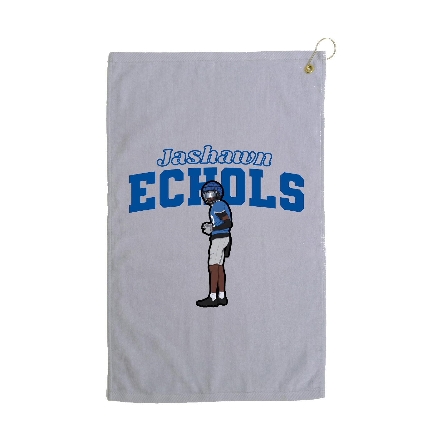 Golf Towel — Name Arch in Grey
