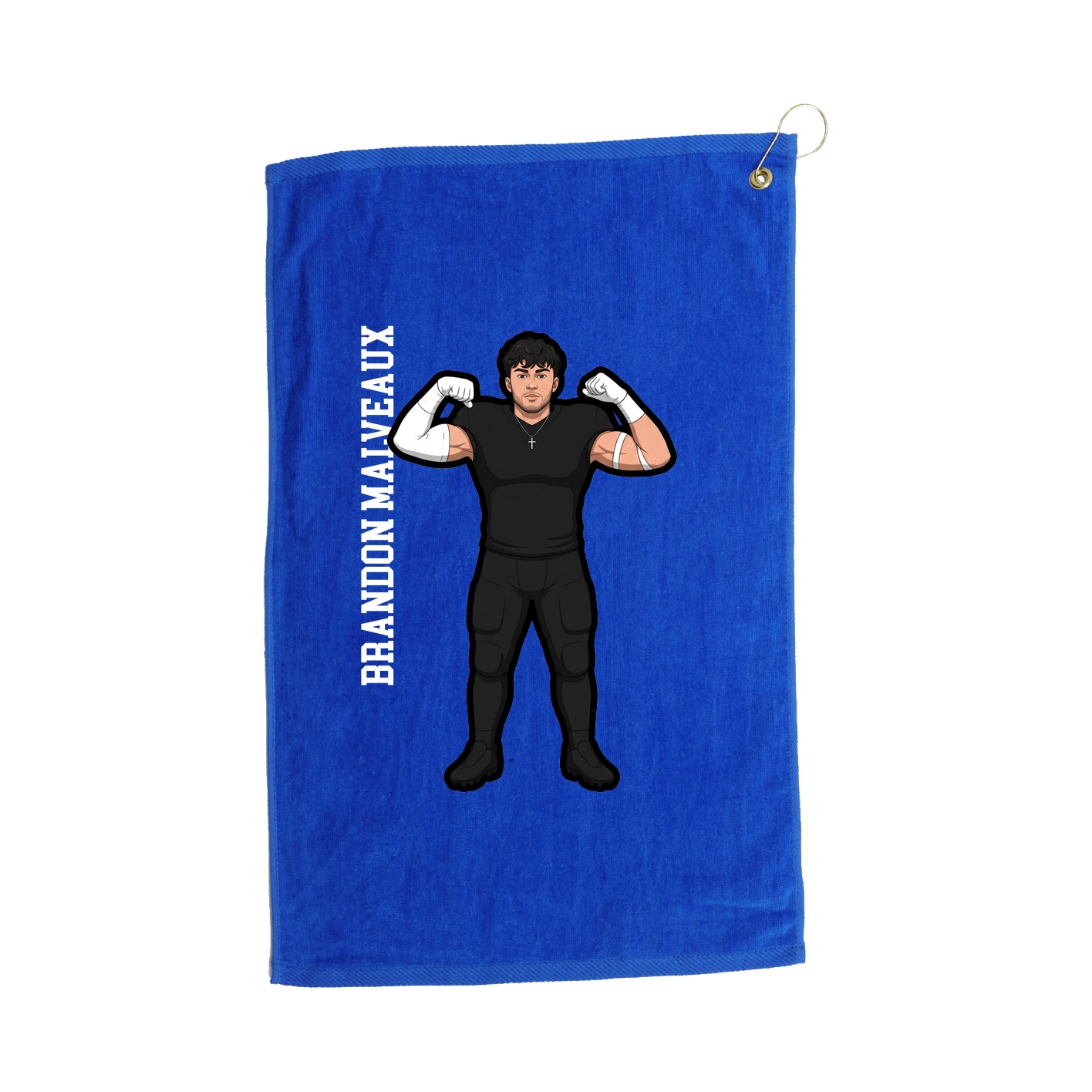 Golf Towel — Name Vertical in Royal