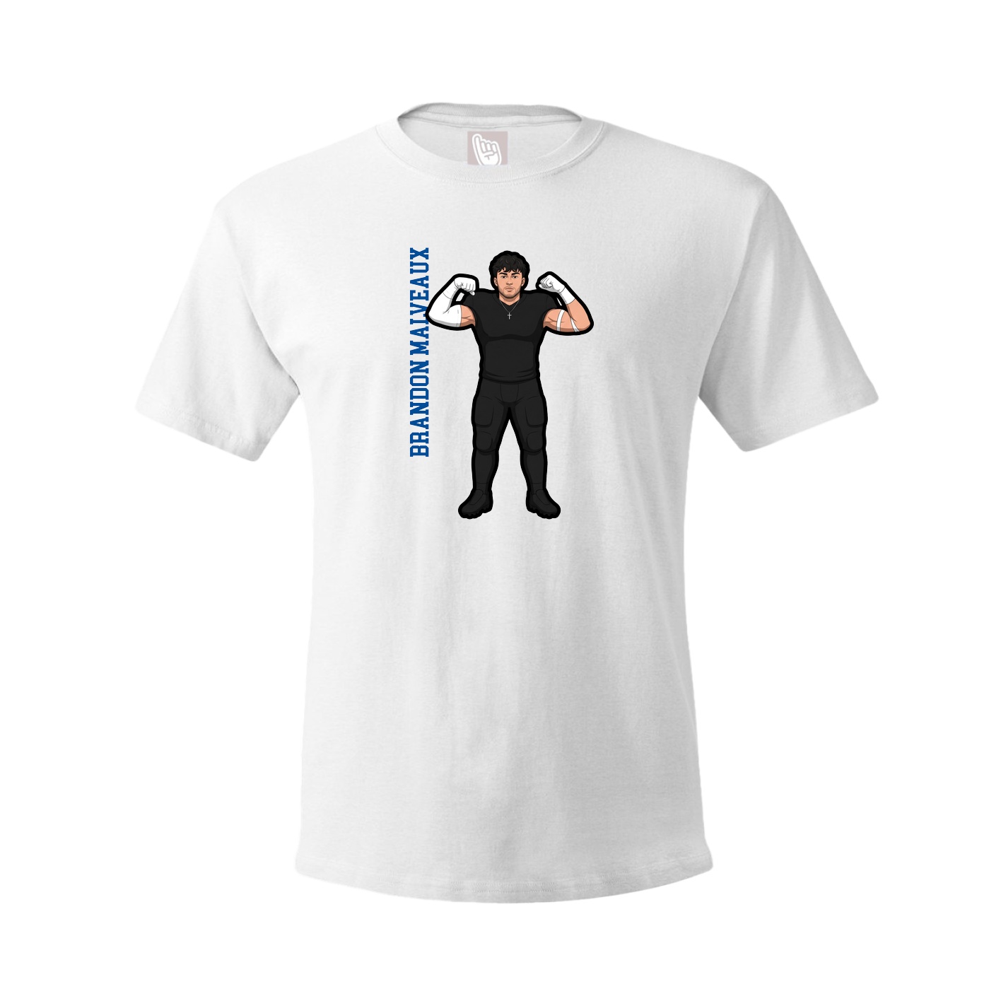 Youth Tee — Name Vertical in White
