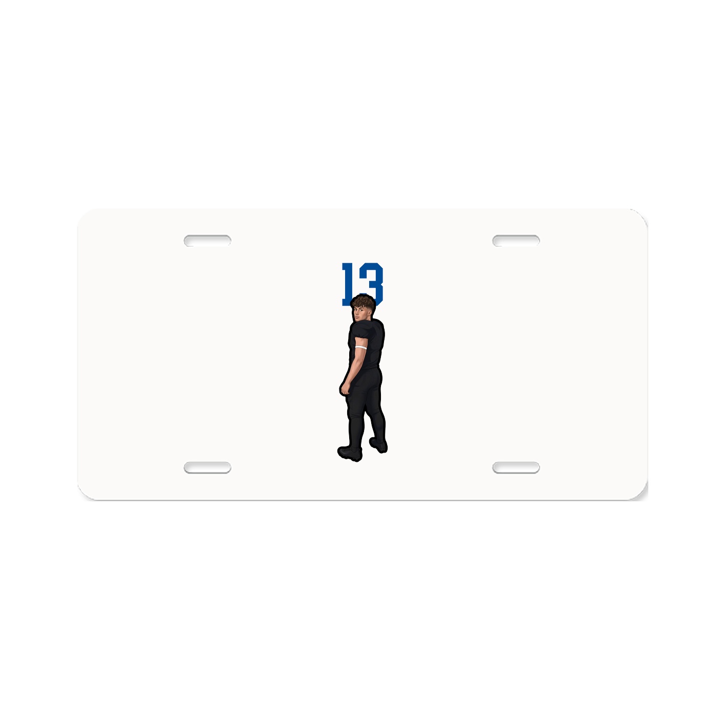 License Plate — Number Top in Classic