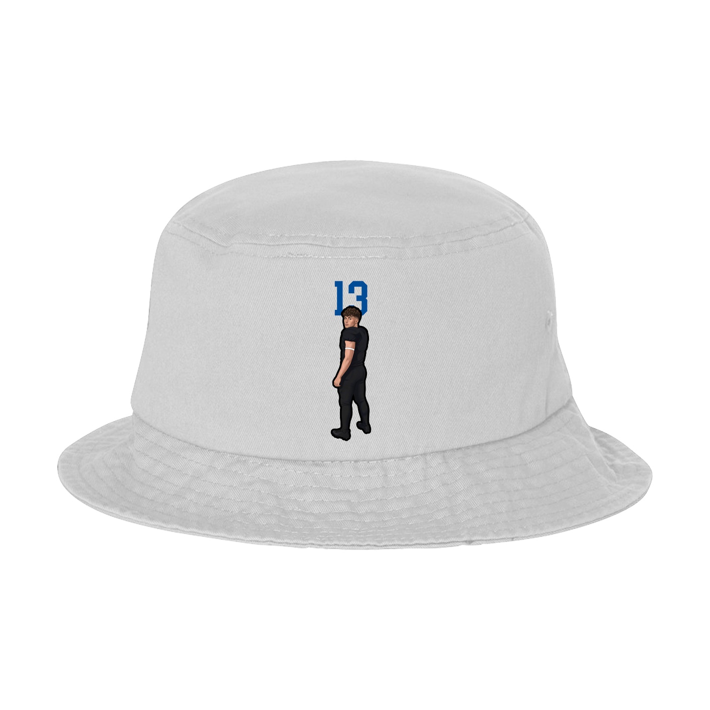 Bucket Cap — Number Top in White