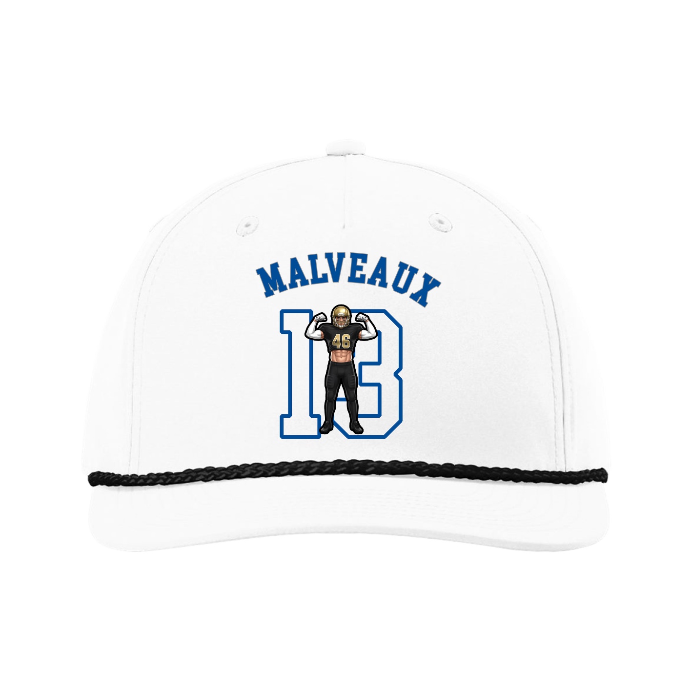 Five-Panel Classic Rope Cap — Shirsey Arch in White