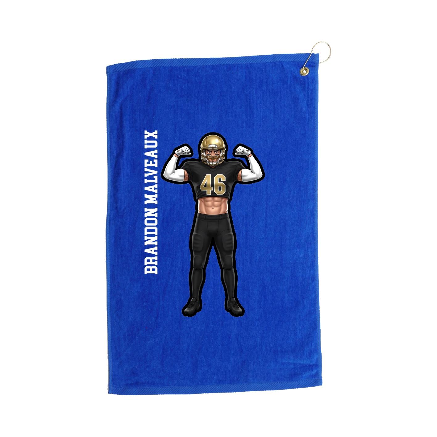 Golf Towel — Name Vertical in Royal