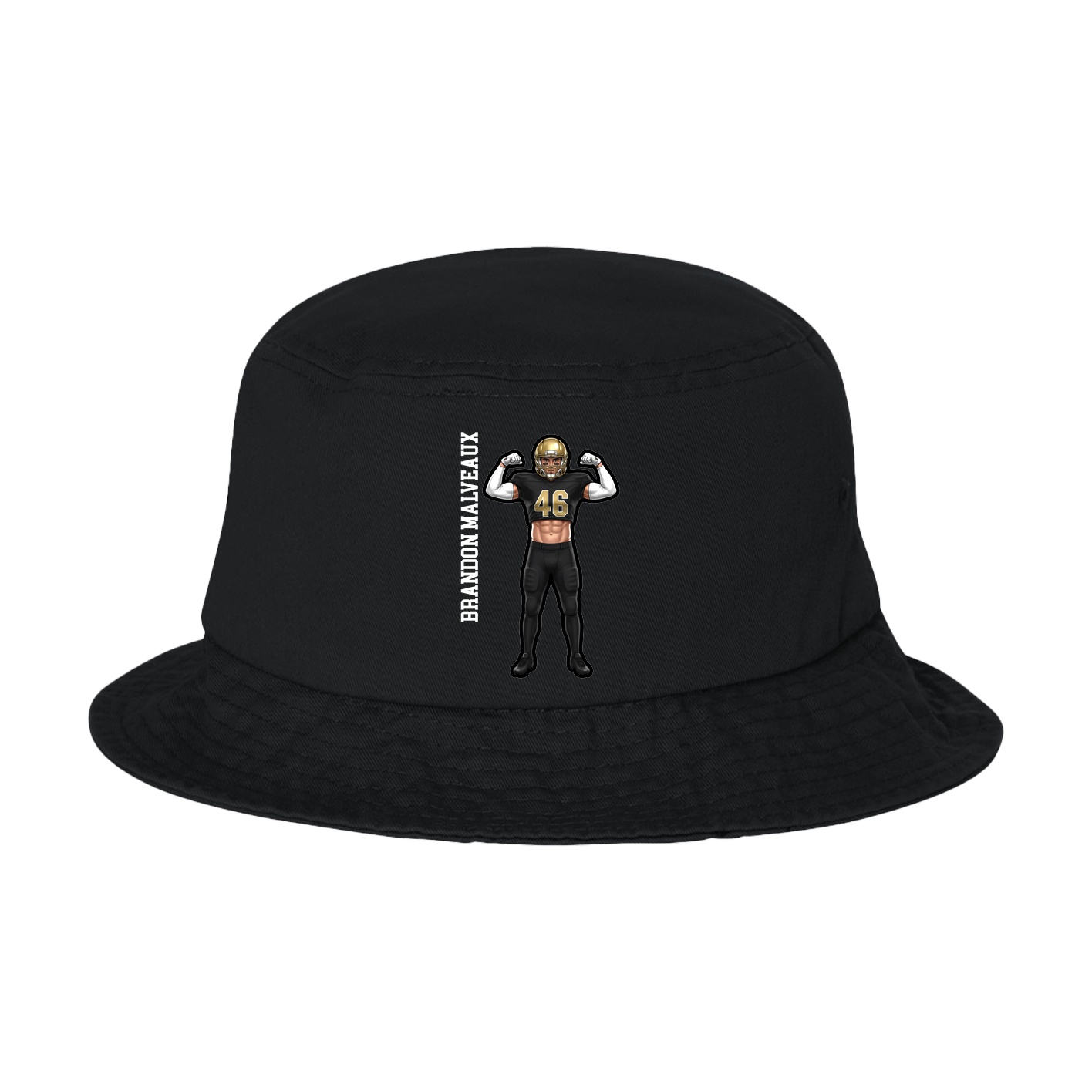 Bucket Cap — Name Vertical in Black