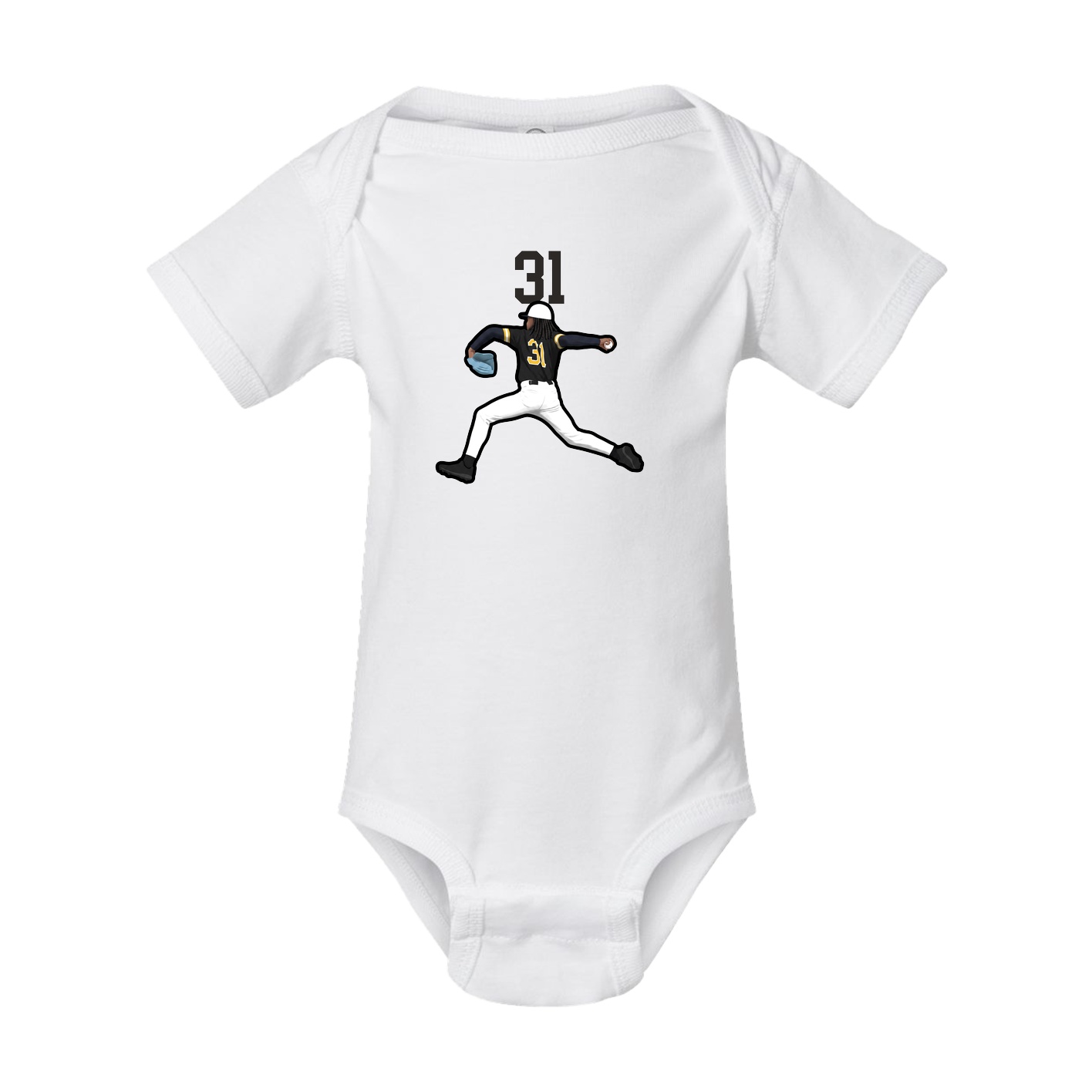 Baby Onesie — Number Top in White