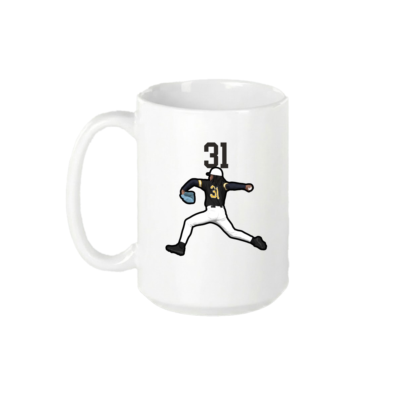 15oz Coffee Mug — Number Top in White