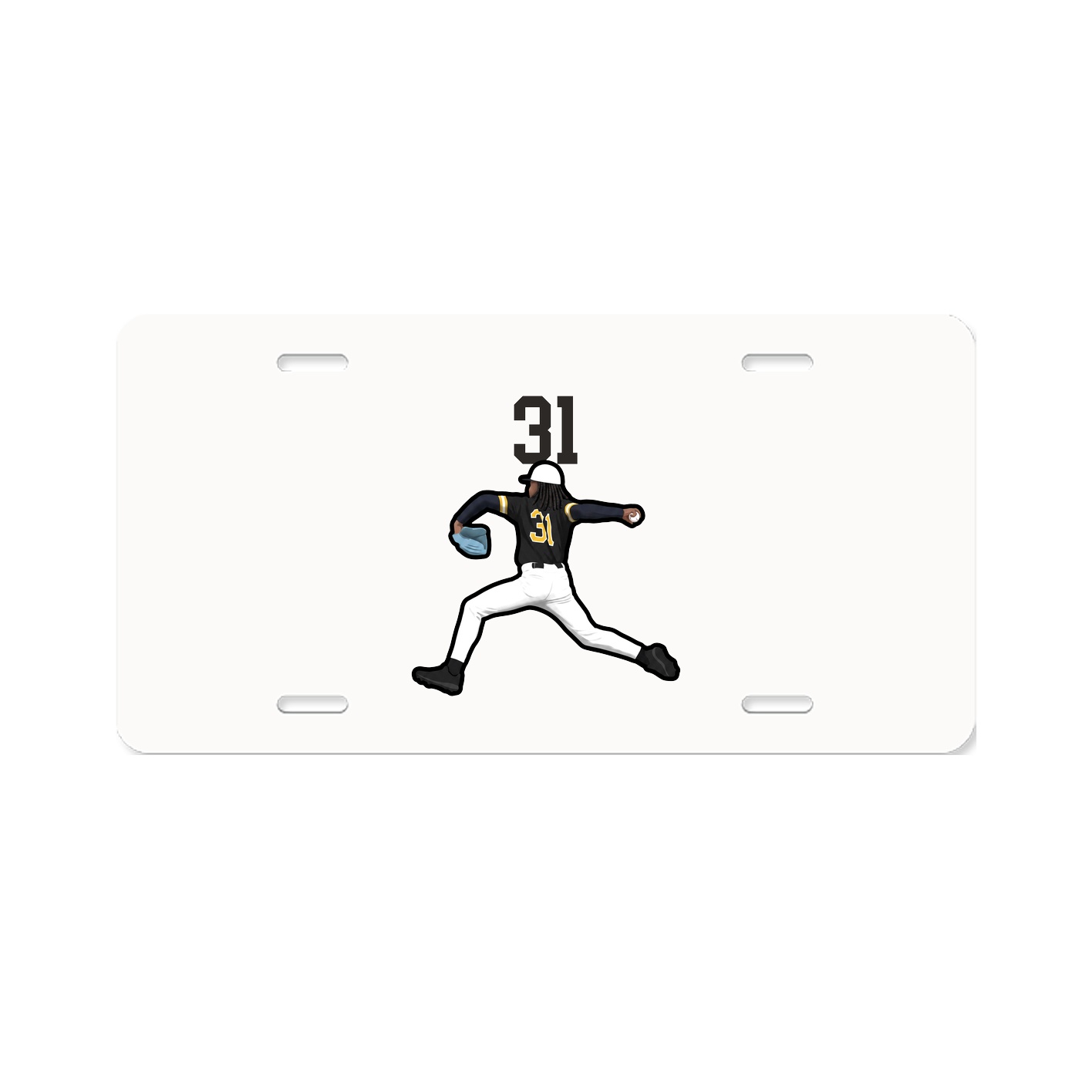License Plate — Number Top in Classic