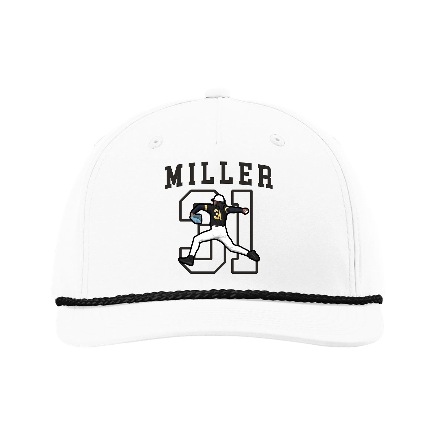 Five-Panel Classic Rope Cap — Shirsey in White