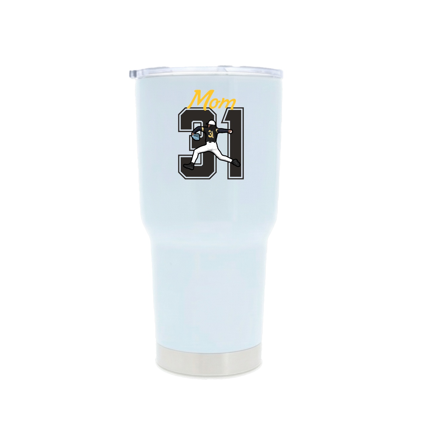 30oz Stainless Steel Tumbler — Mothers Day Shirsey in White