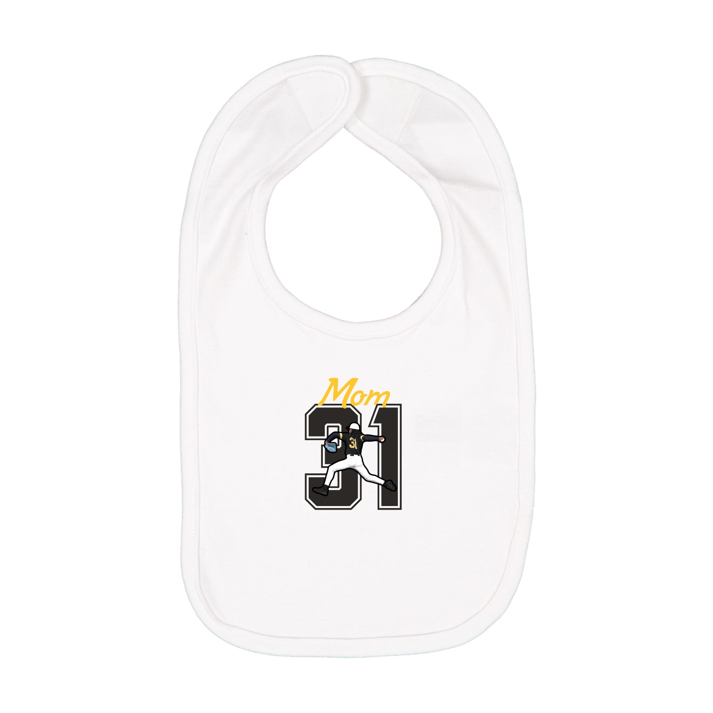 Infant Bib — Mothers Day Shirsey in White