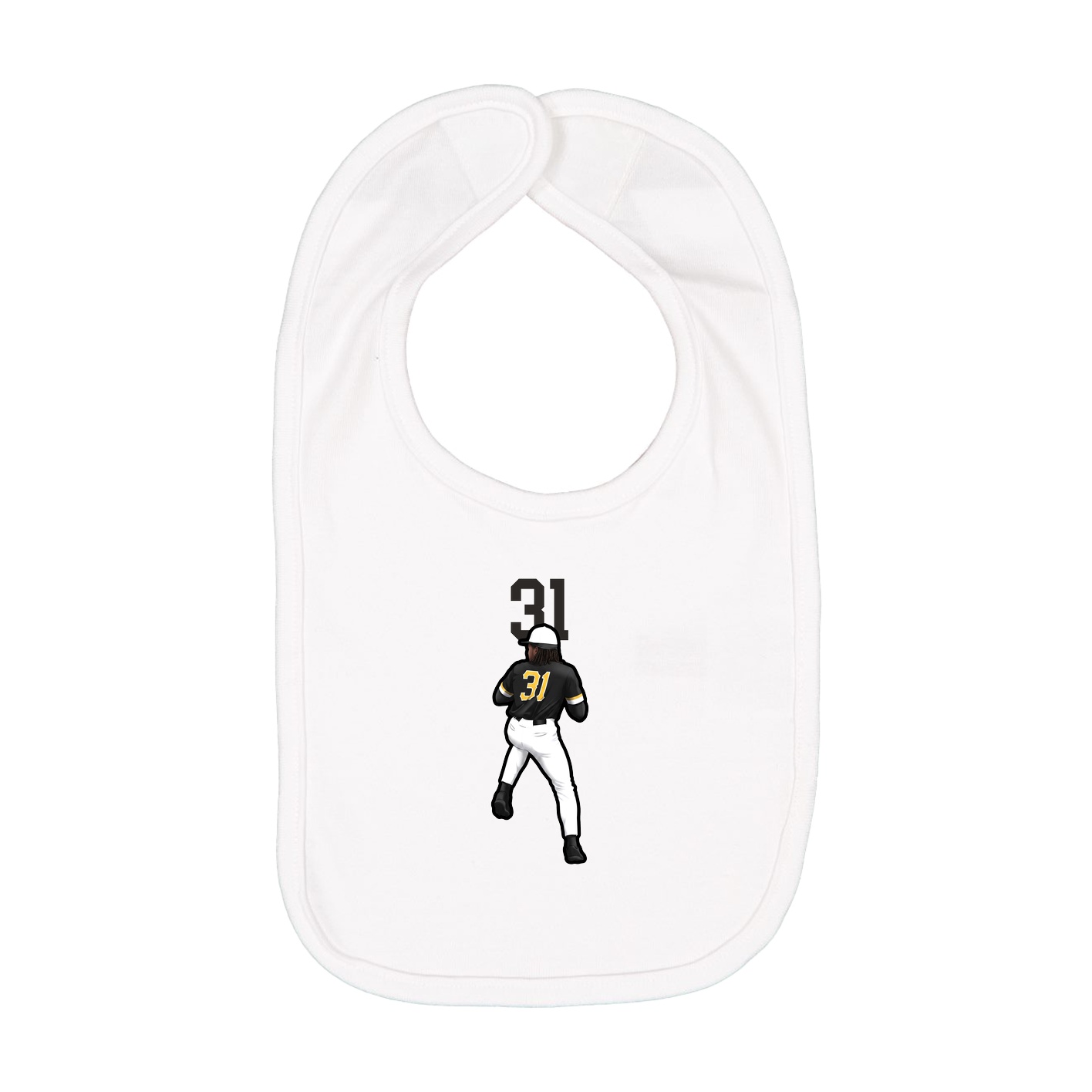 Infant Bib — Number Top in White