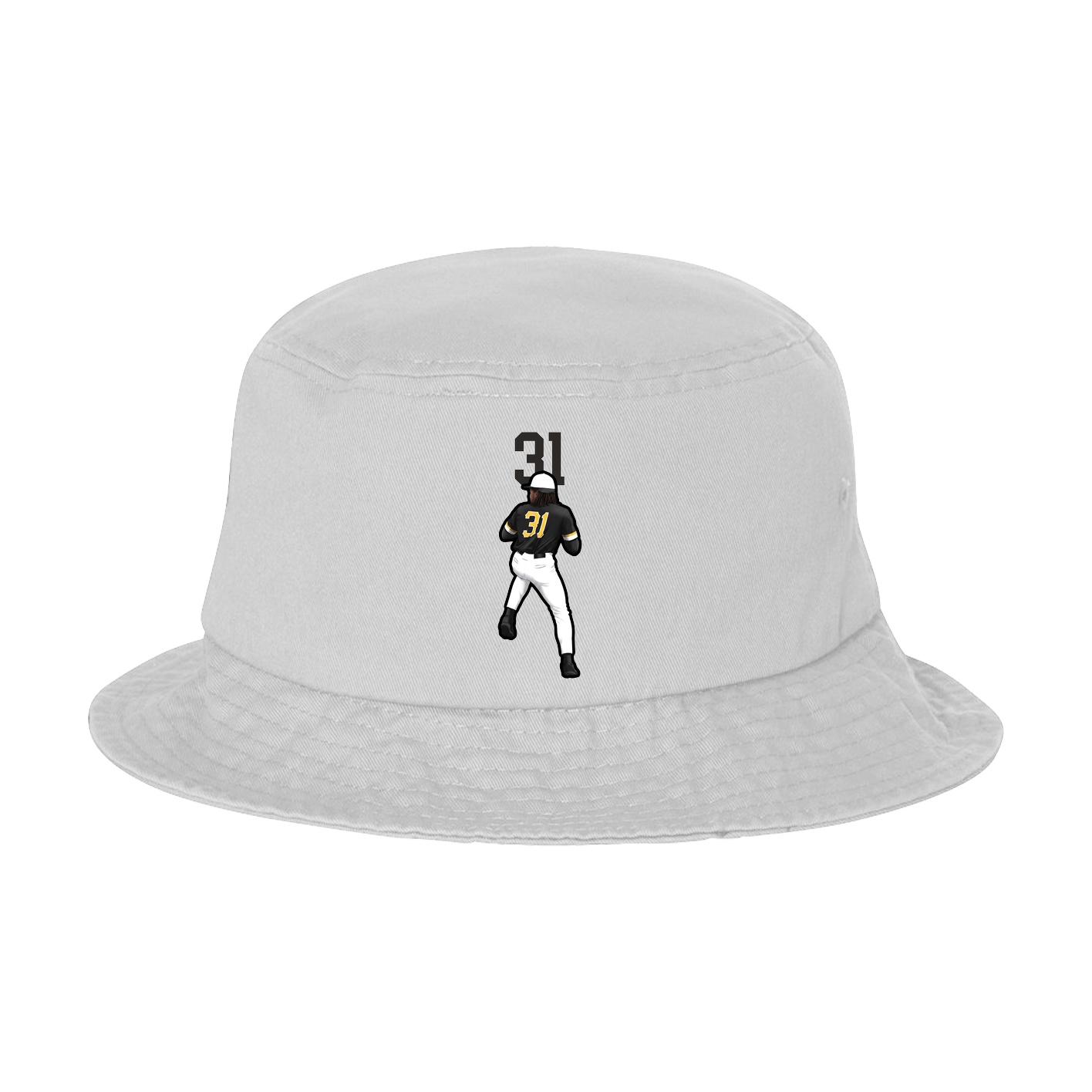 Bucket Cap — Number Top in White