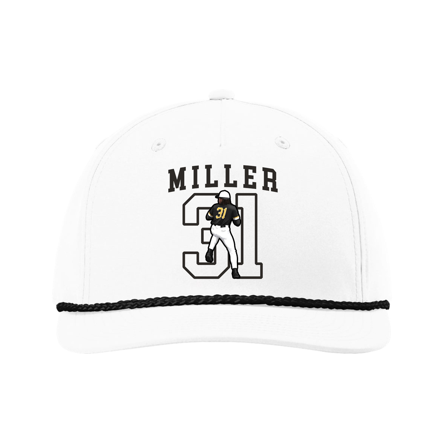 Five-Panel Classic Rope Cap — Shirsey in White