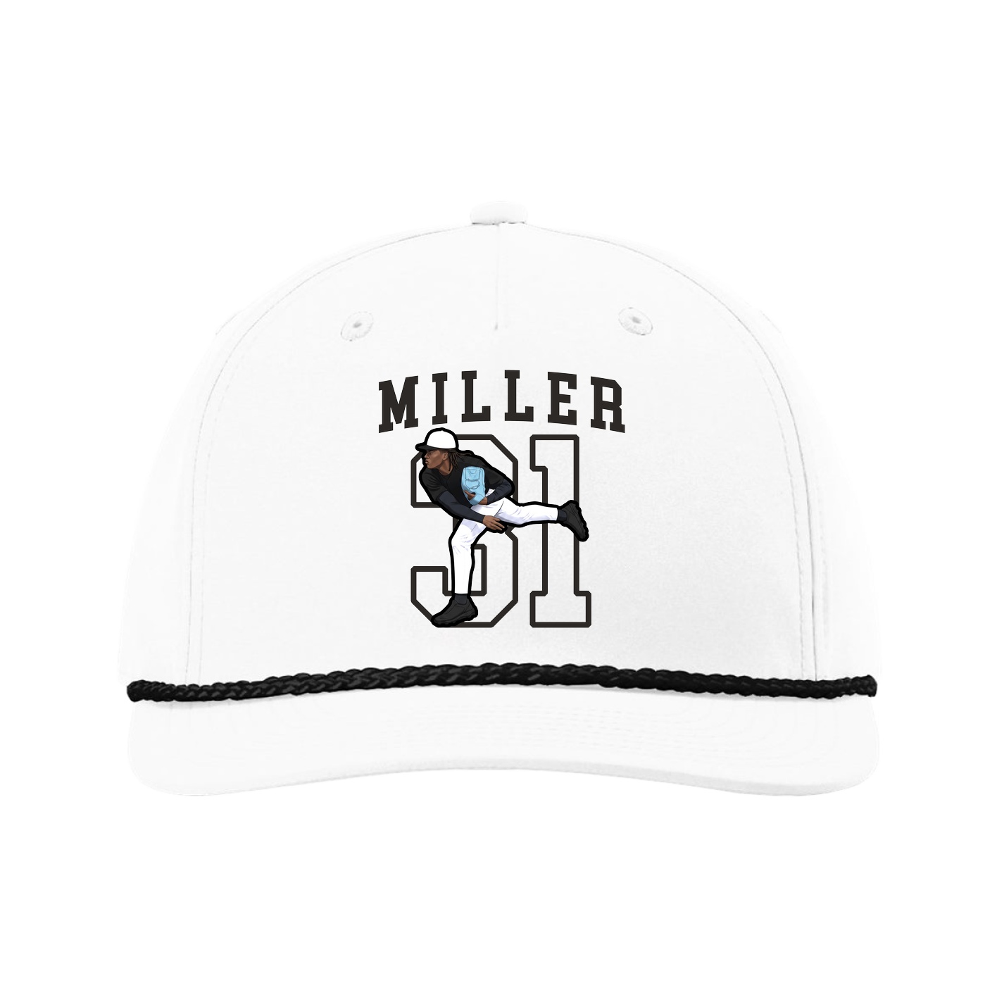 Five-Panel Classic Rope Cap — Shirsey in White