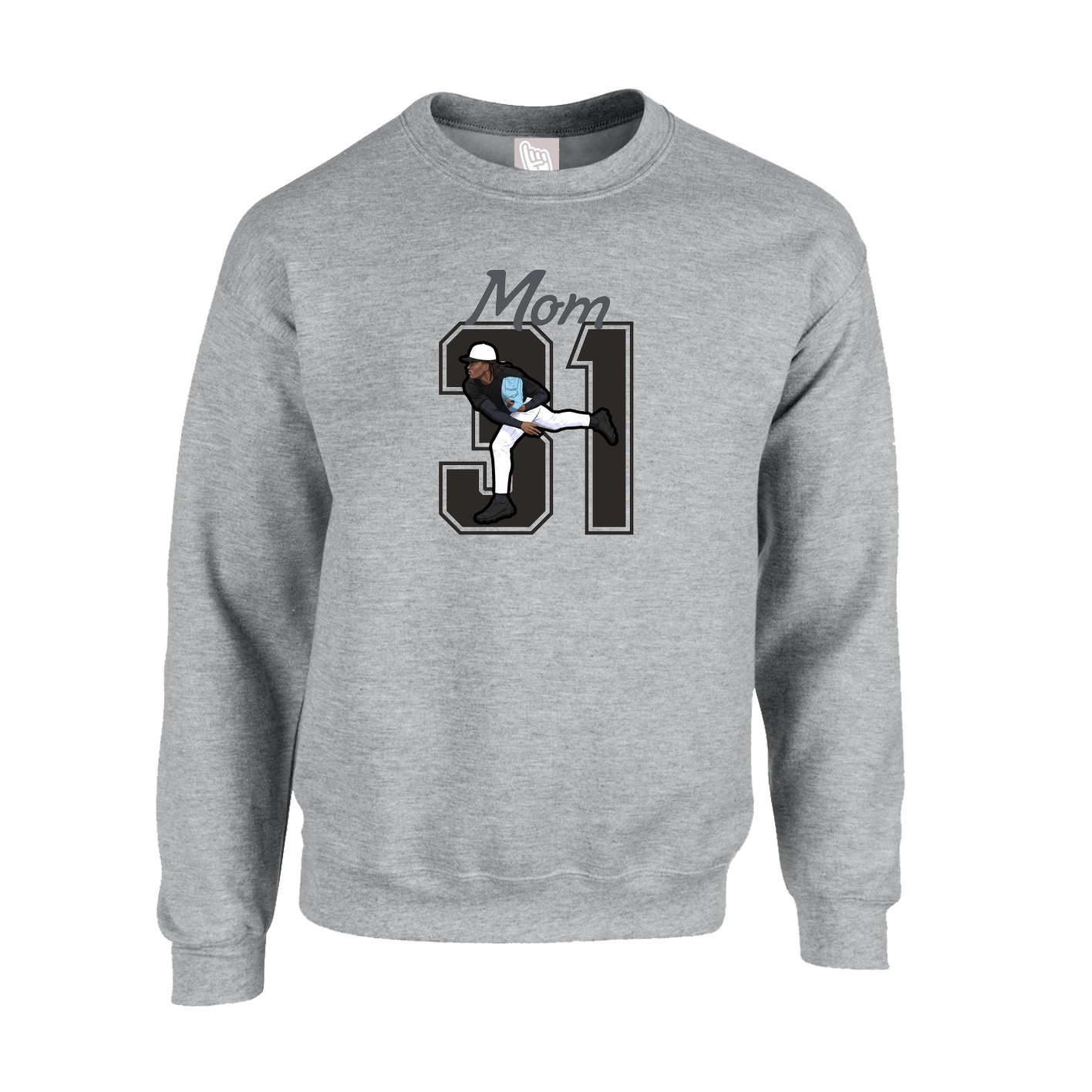 Fleece Crew — Mothers Day Shirsey in Grey