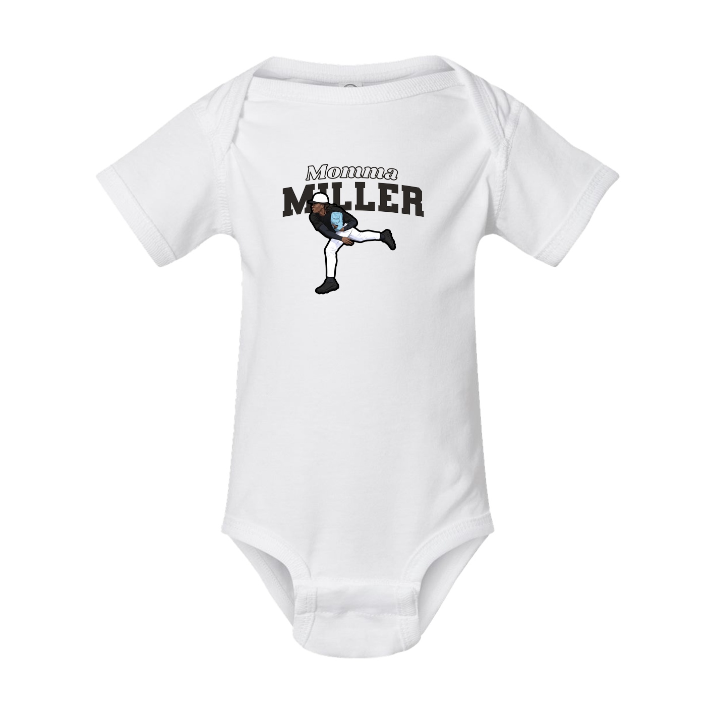 Baby Onesie — Mothers Day Block in White