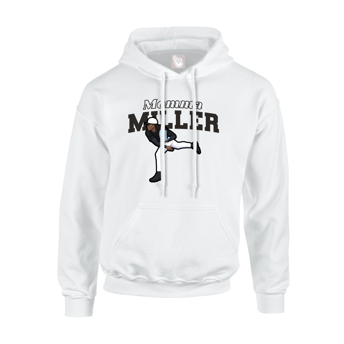 Youth Hoodie — Mothers Day Block in White