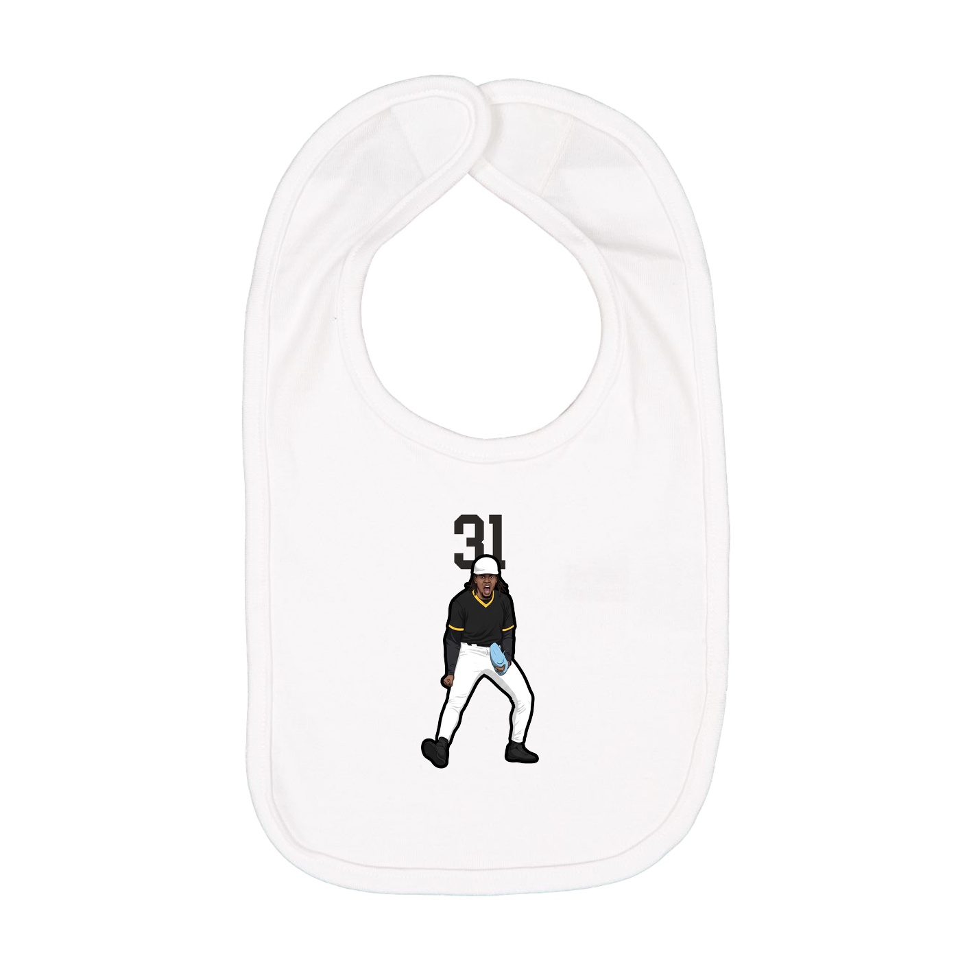 Infant Bib — Number Top in White