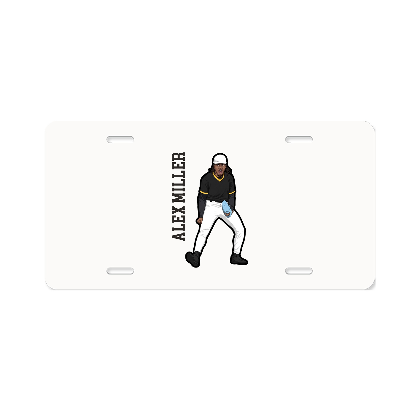License Plate — Name Vertical in Classic