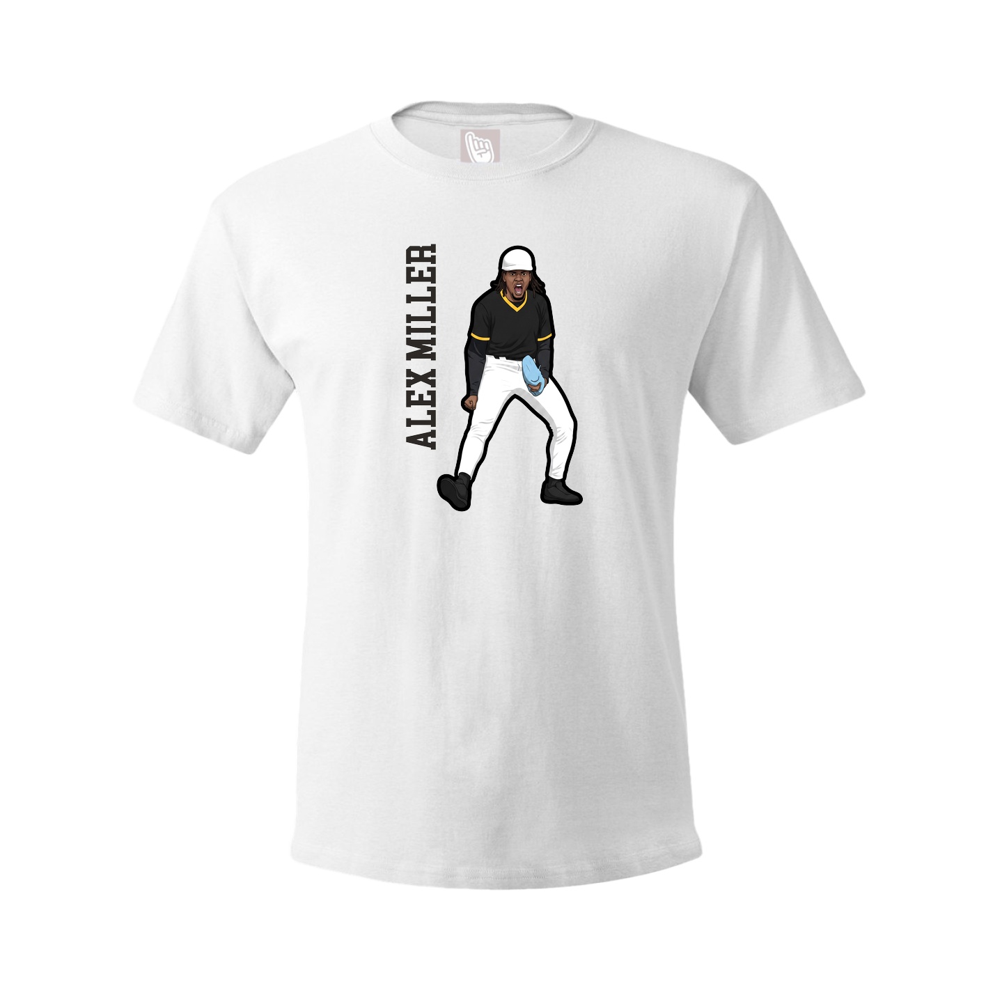 Youth Tee — Name Vertical in White