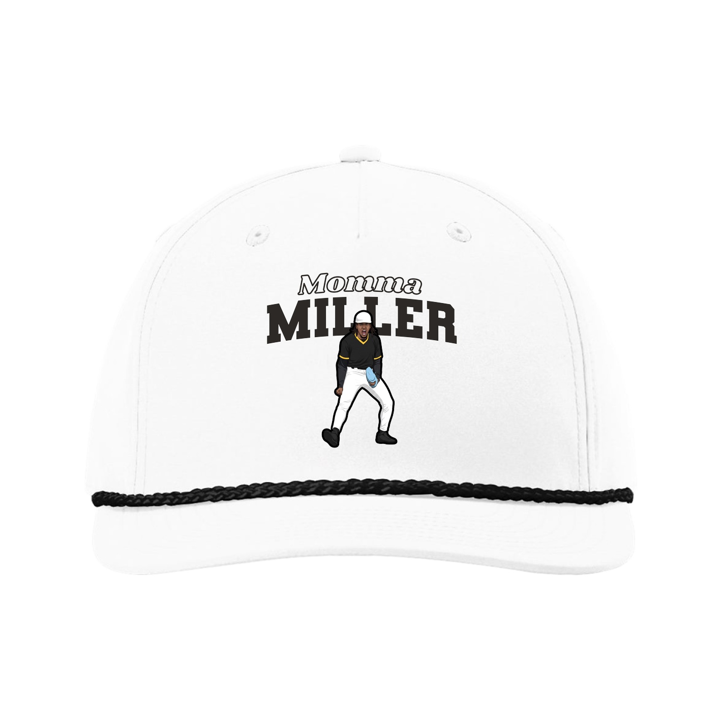 Five-Panel Classic Rope Cap — Mothers Day Block in White