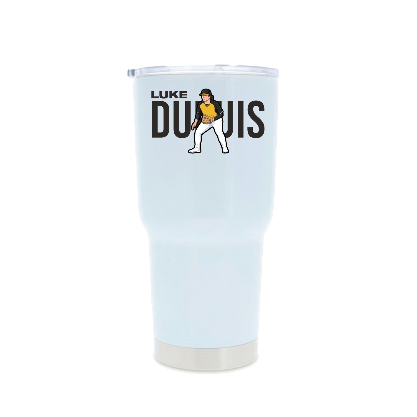 30oz Stainless Steel Tumbler — Player Name in White