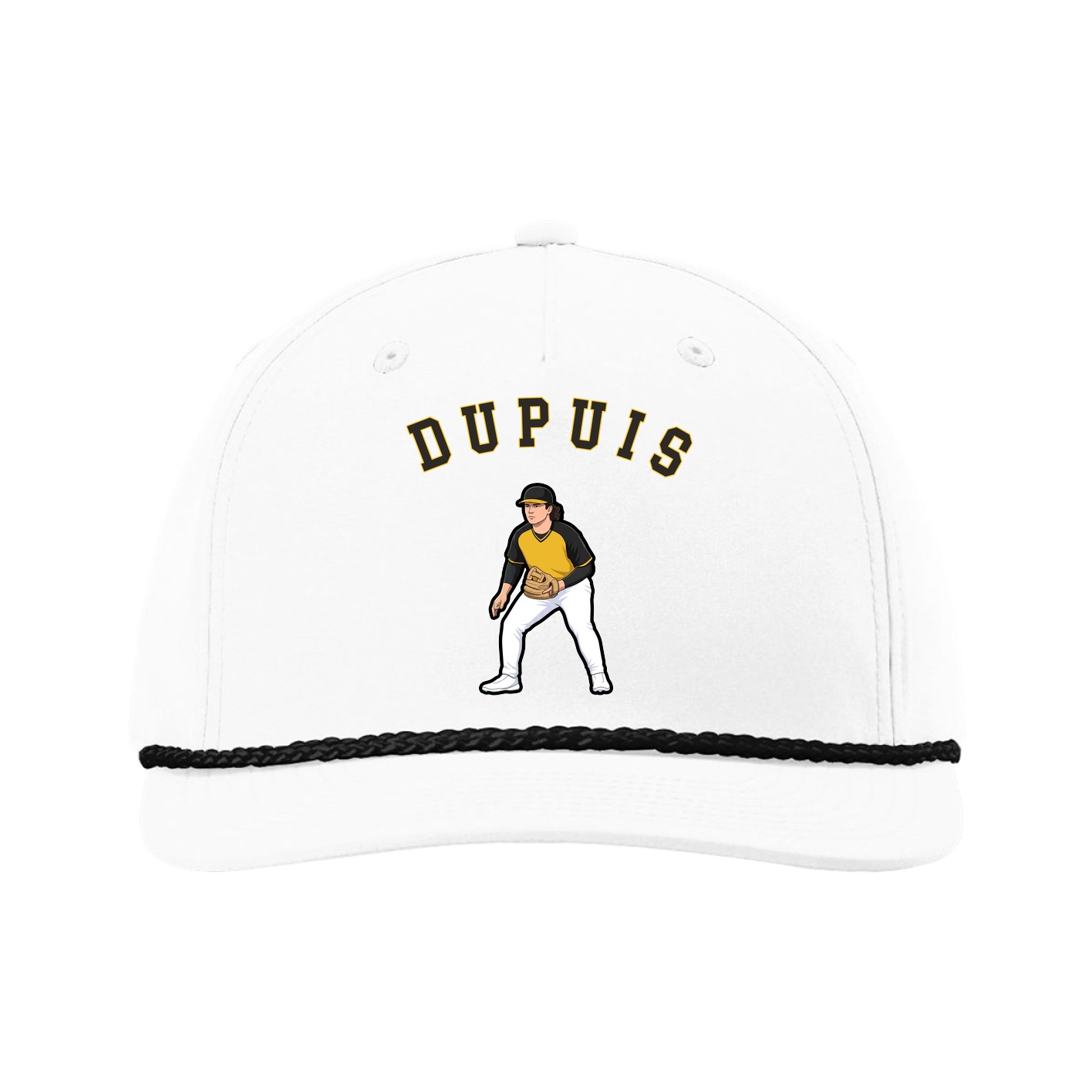 Five-Panel Classic Rope Cap — Shirsey Arch in White