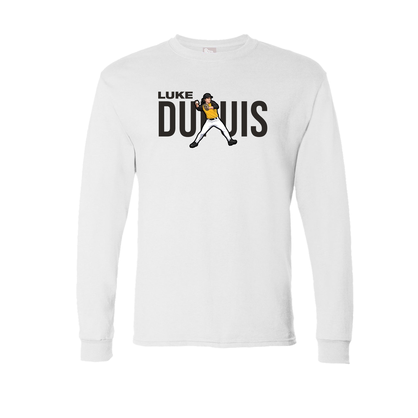 Long Sleeve Tee — Player Name in White