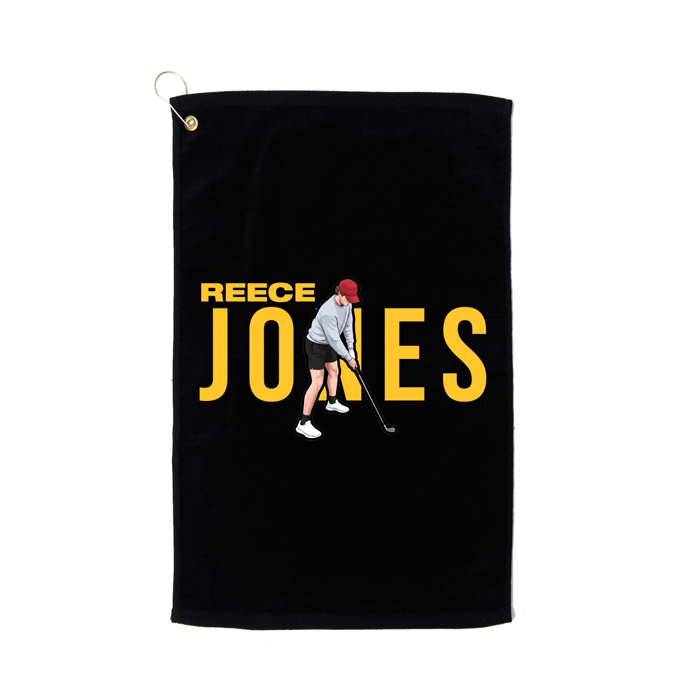 Golf Towel — Player Name in Black