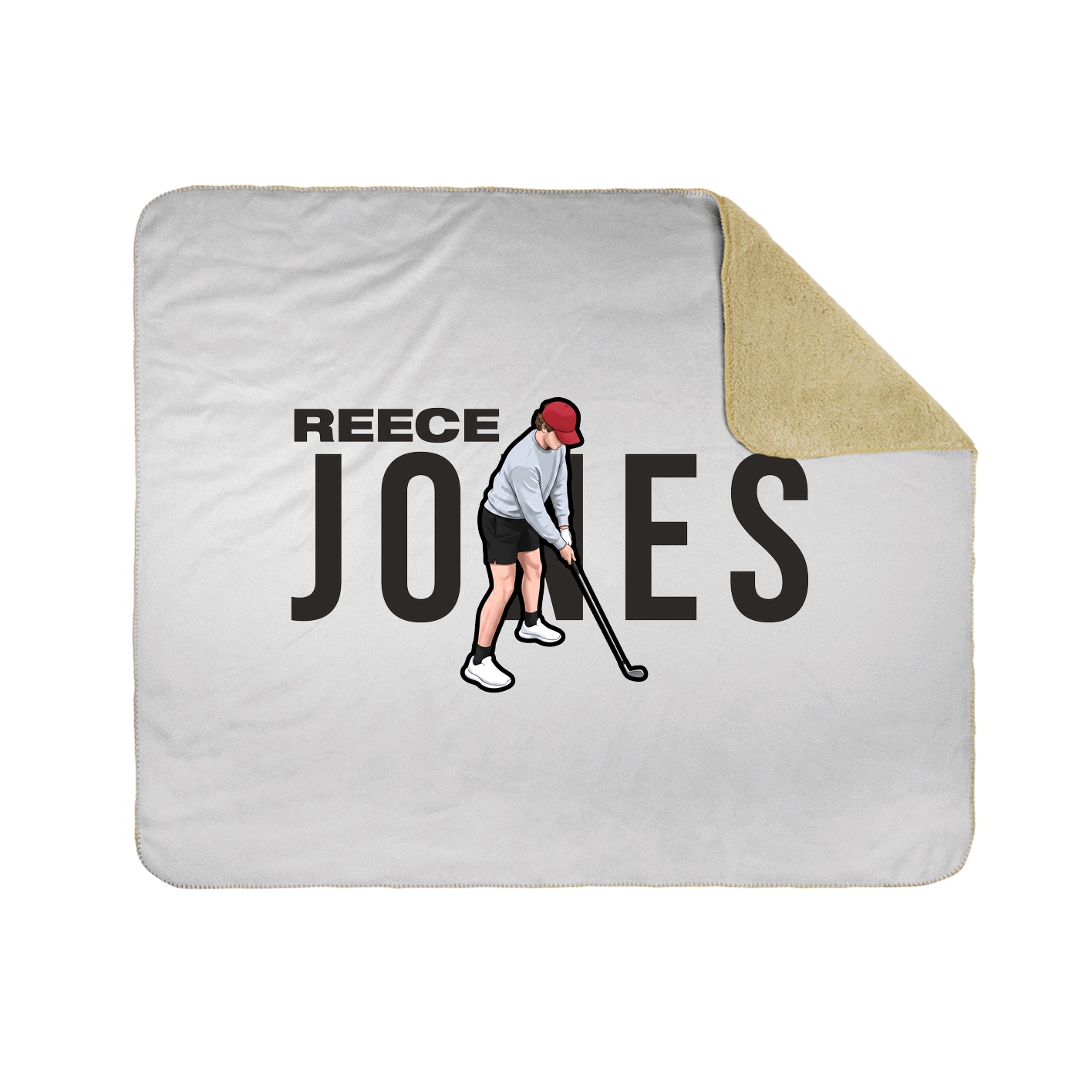 Throw Blanket — Player Name in White
