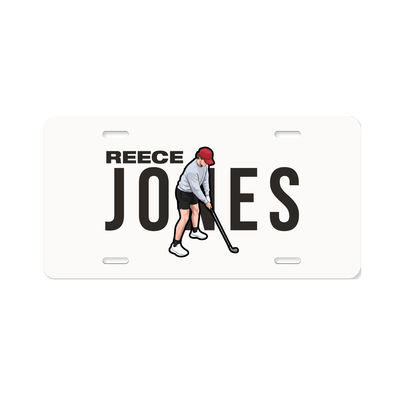 License Plate — Player Name in Classic