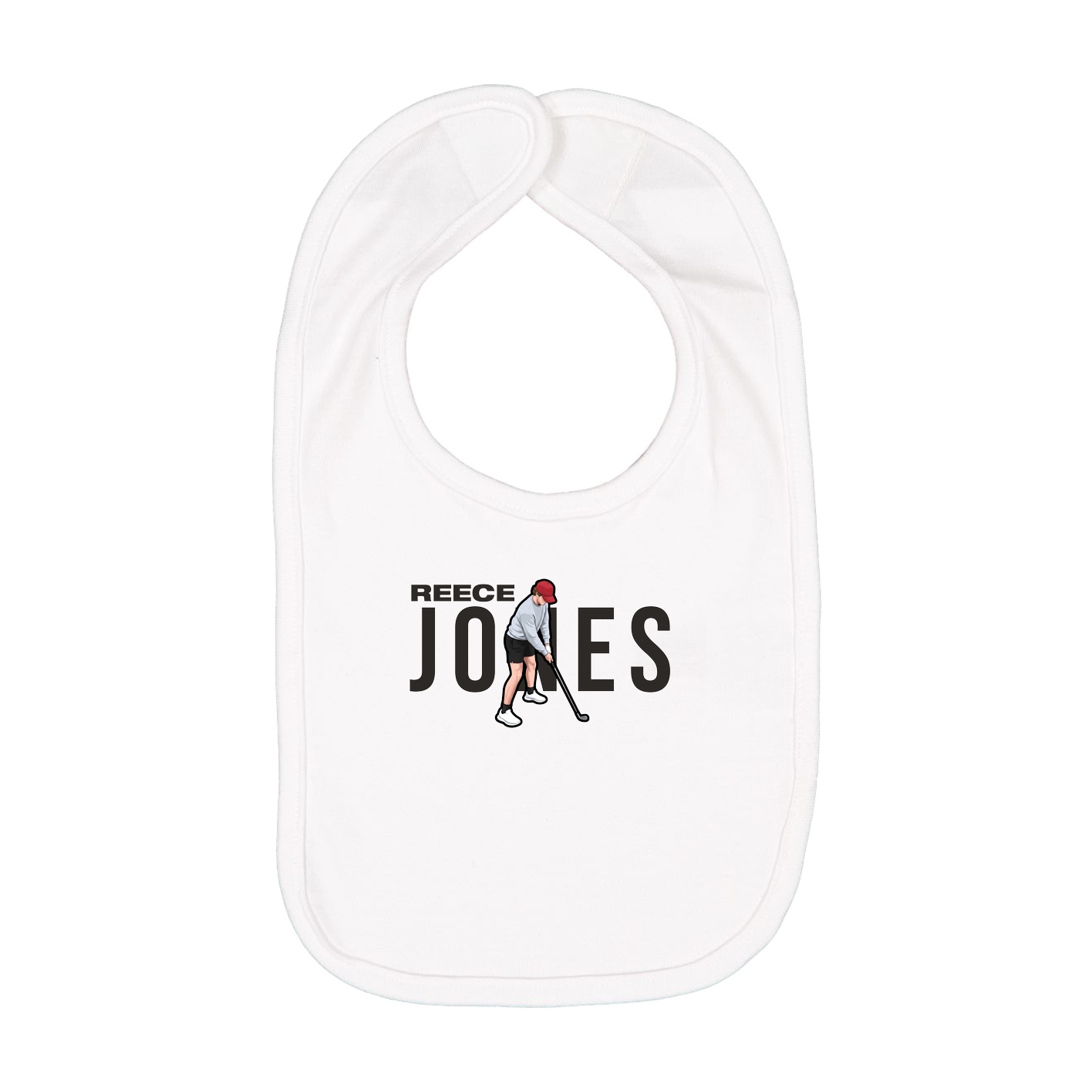 Infant Bib — Player Name in White