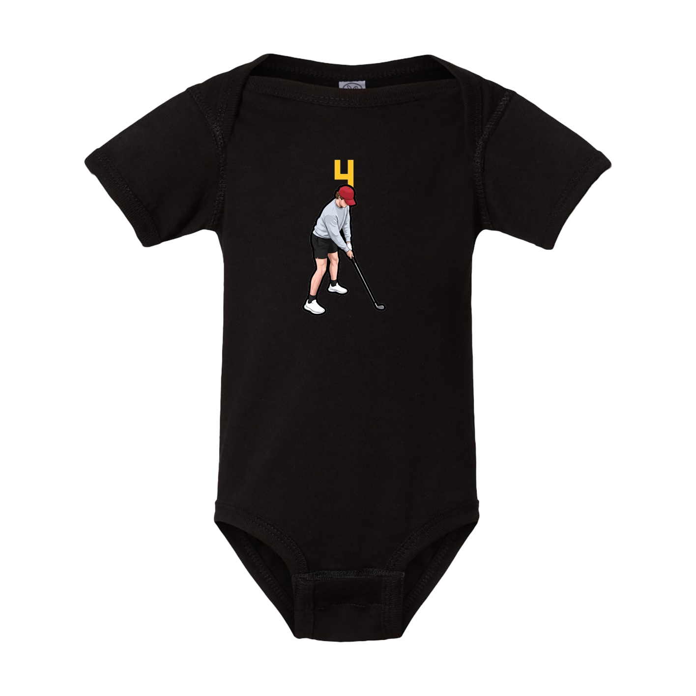 Baby Onesie — Number Top in Black