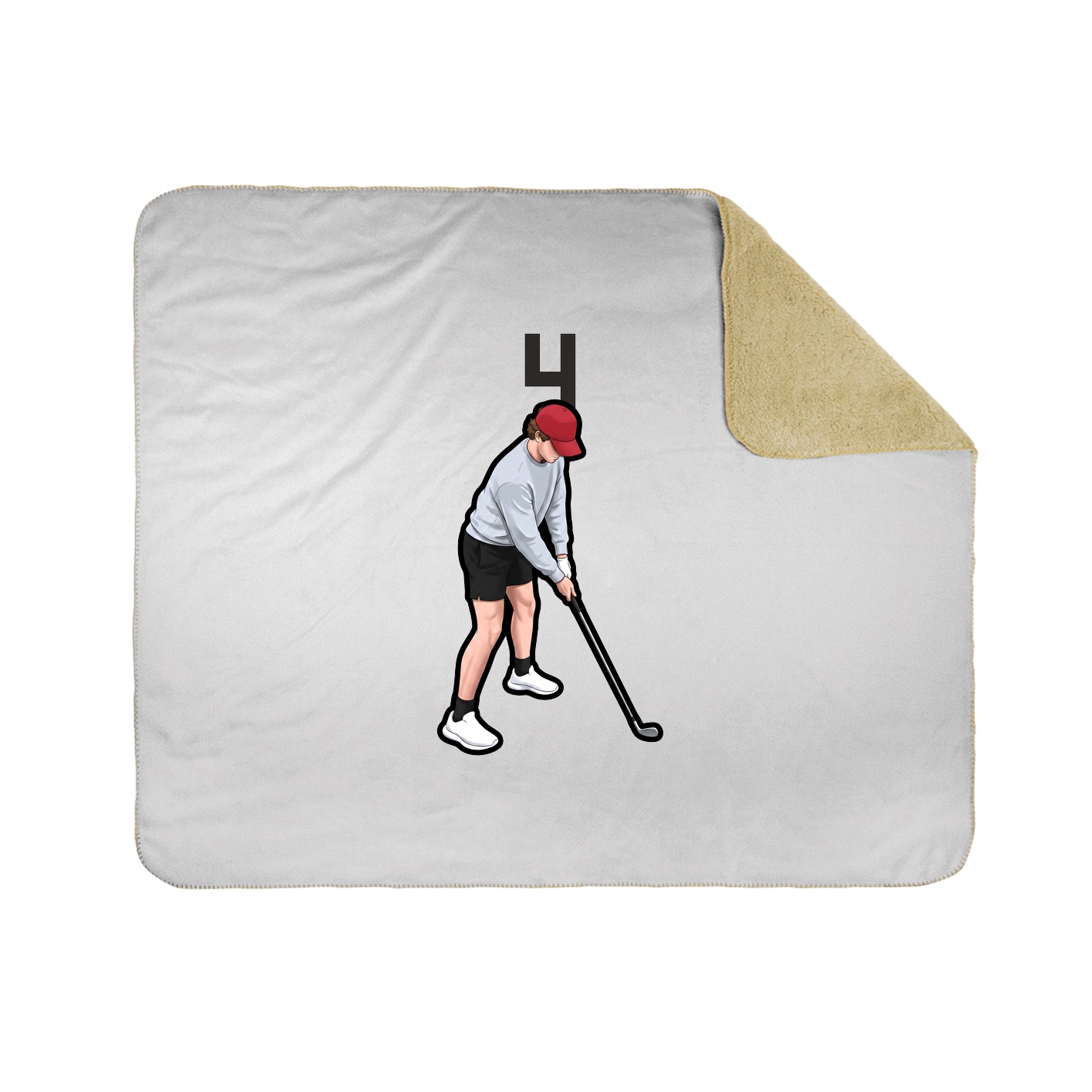 Throw Blanket — Number Top in White