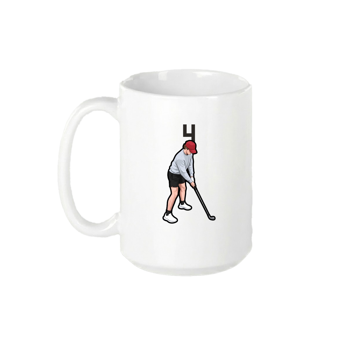 15oz Coffee Mug — Number Top in White