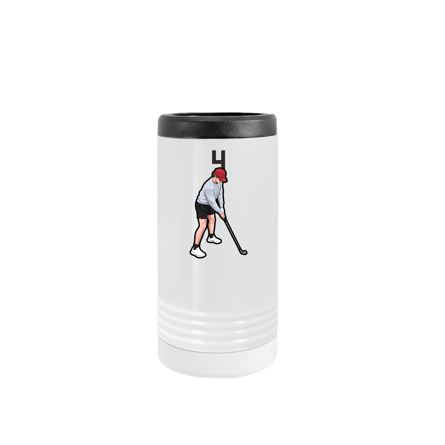Slim Beverage Holder — Number Top in White