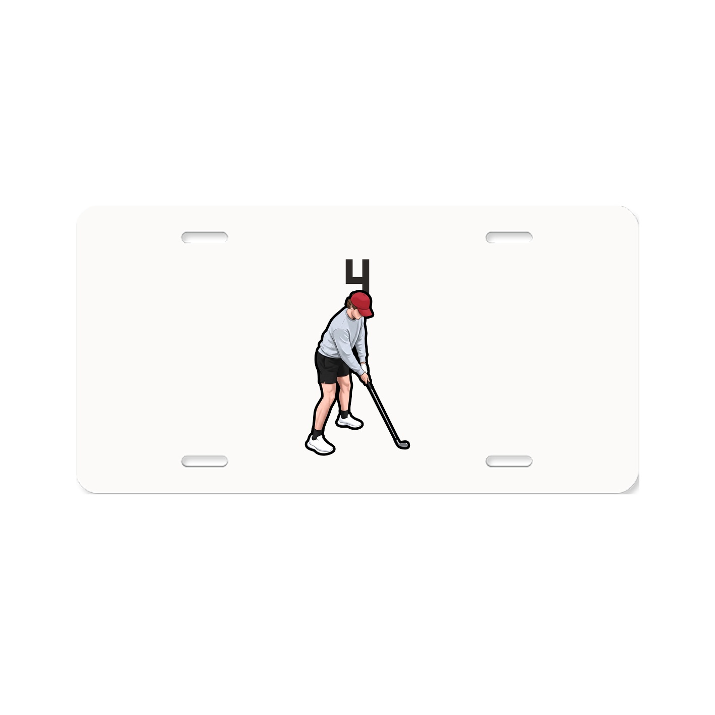 License Plate — Number Top in Classic