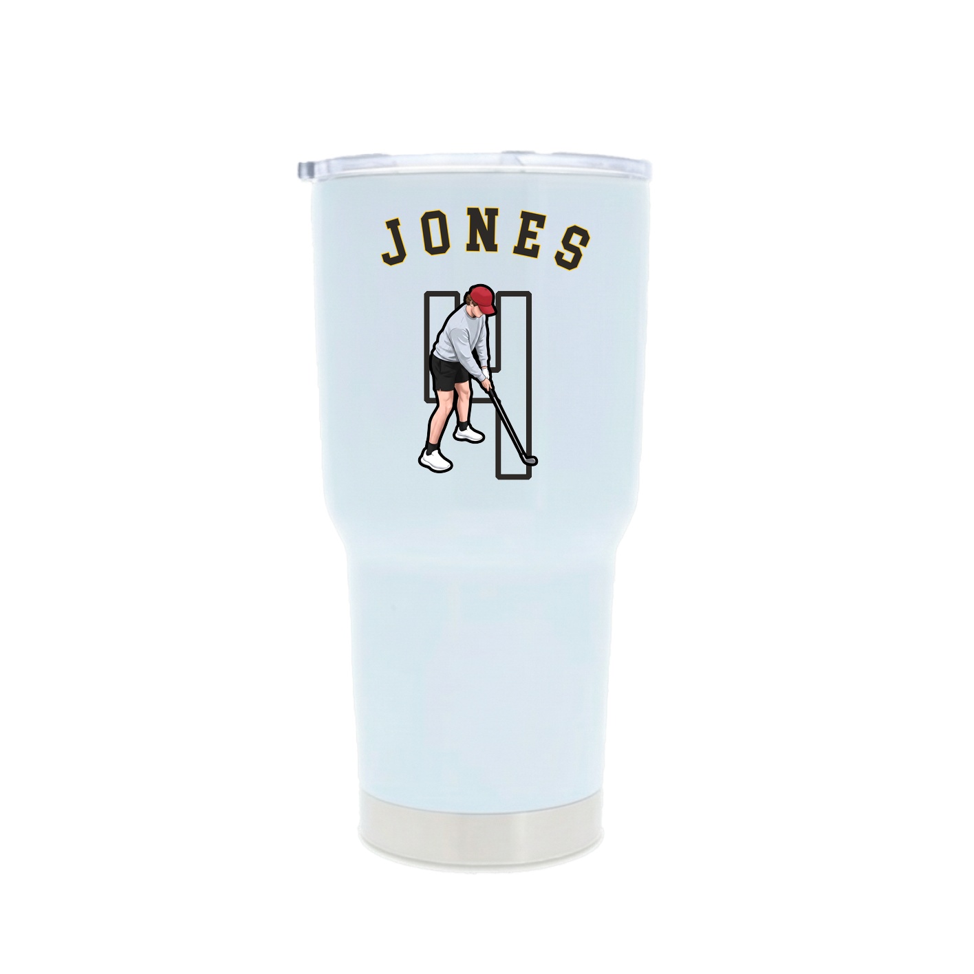 30oz Stainless Steel Tumbler — Shirsey Arch in White
