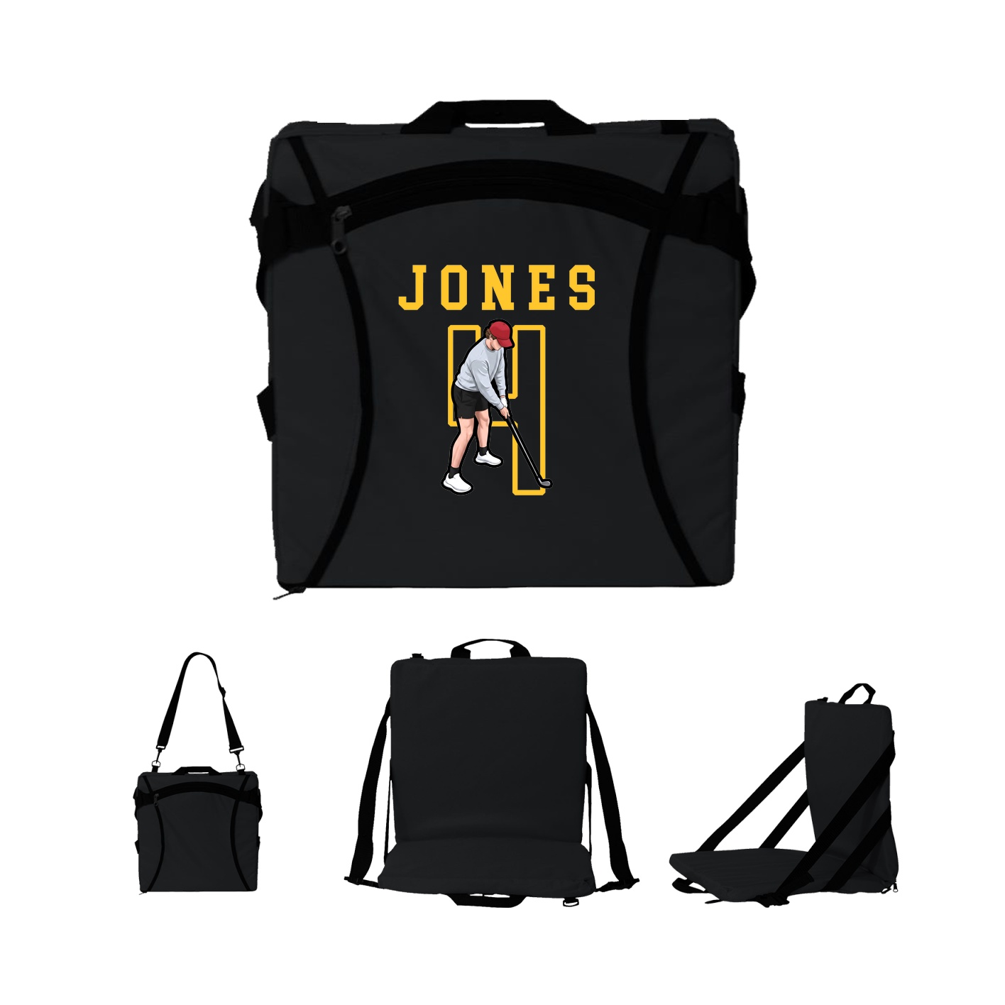 Folding Stadium Seat — Shirsey in Black