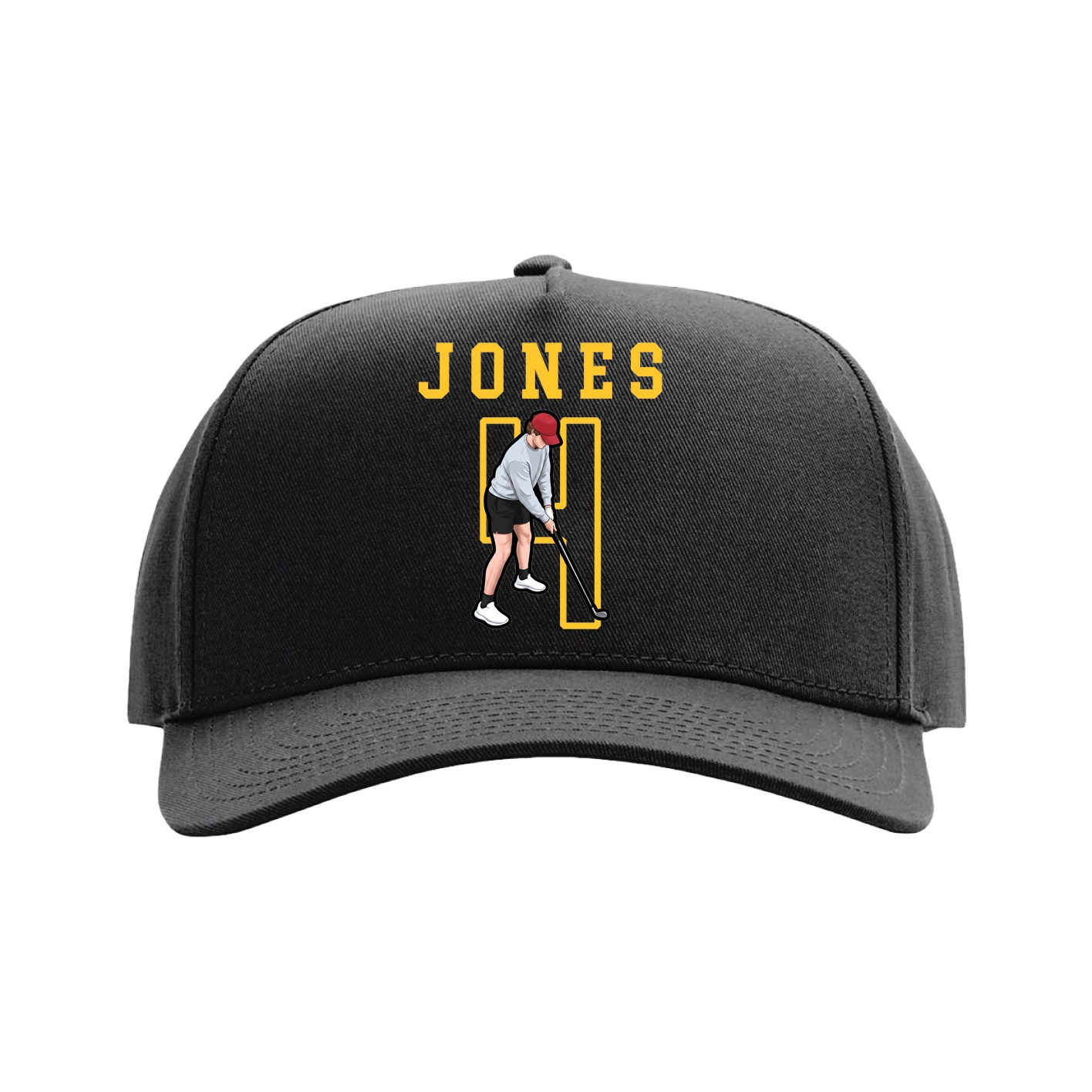 Full Fabric Five-Panel Champ Cap — Shirsey in Black