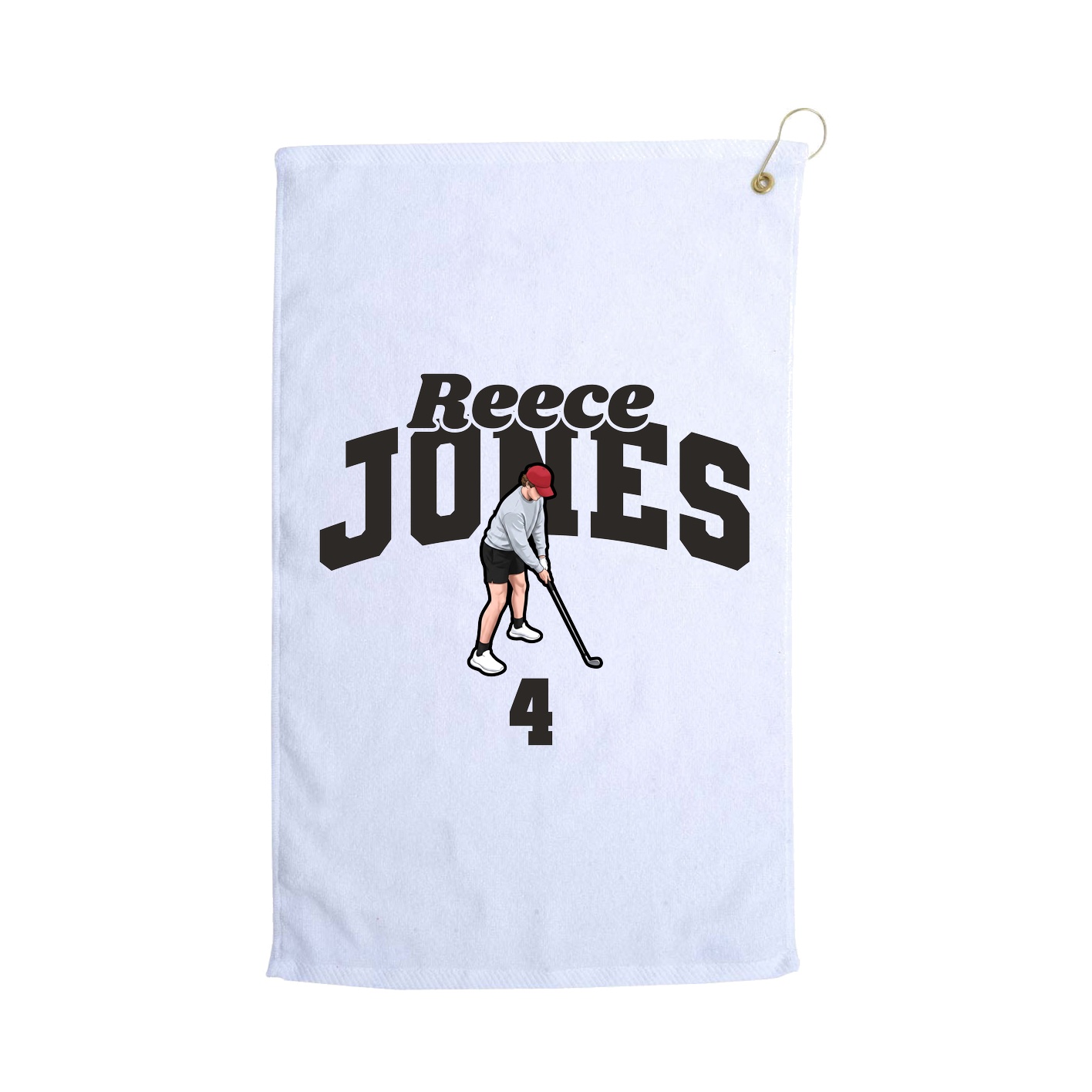 Golf Towel — Signature Arch in White