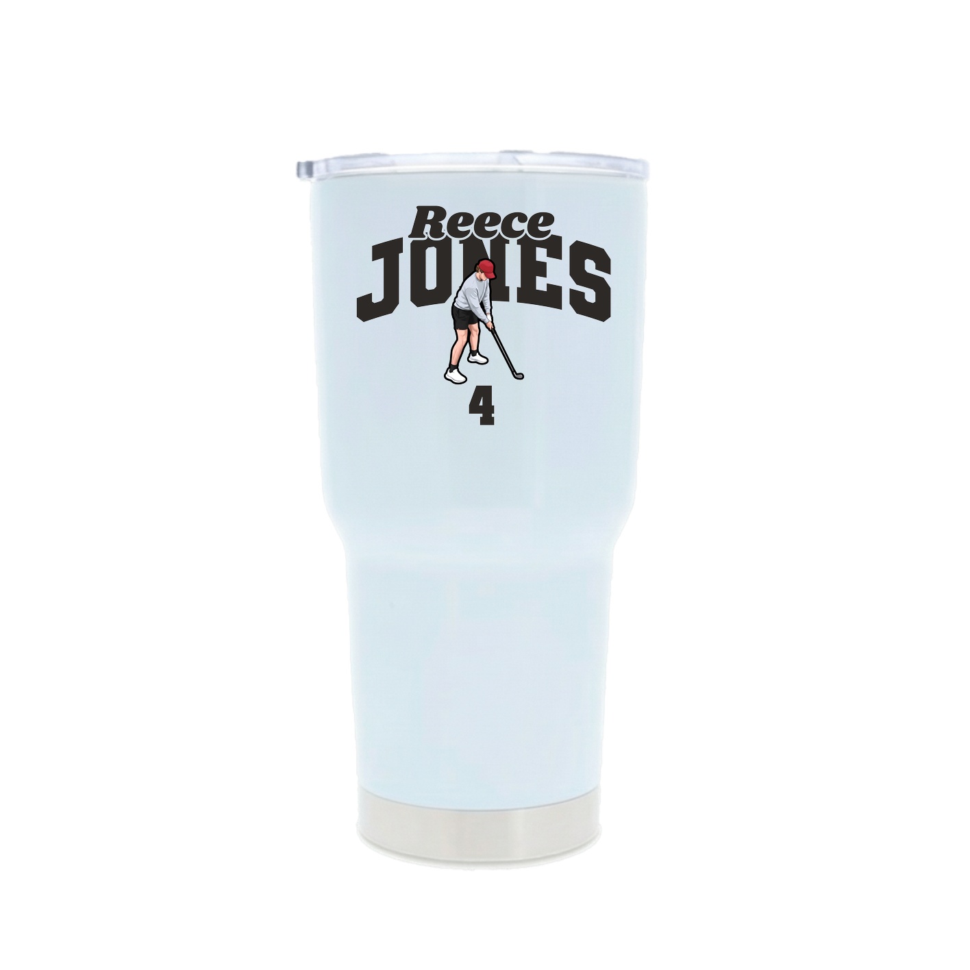 30oz Stainless Steel Tumbler — Signature Arch in White