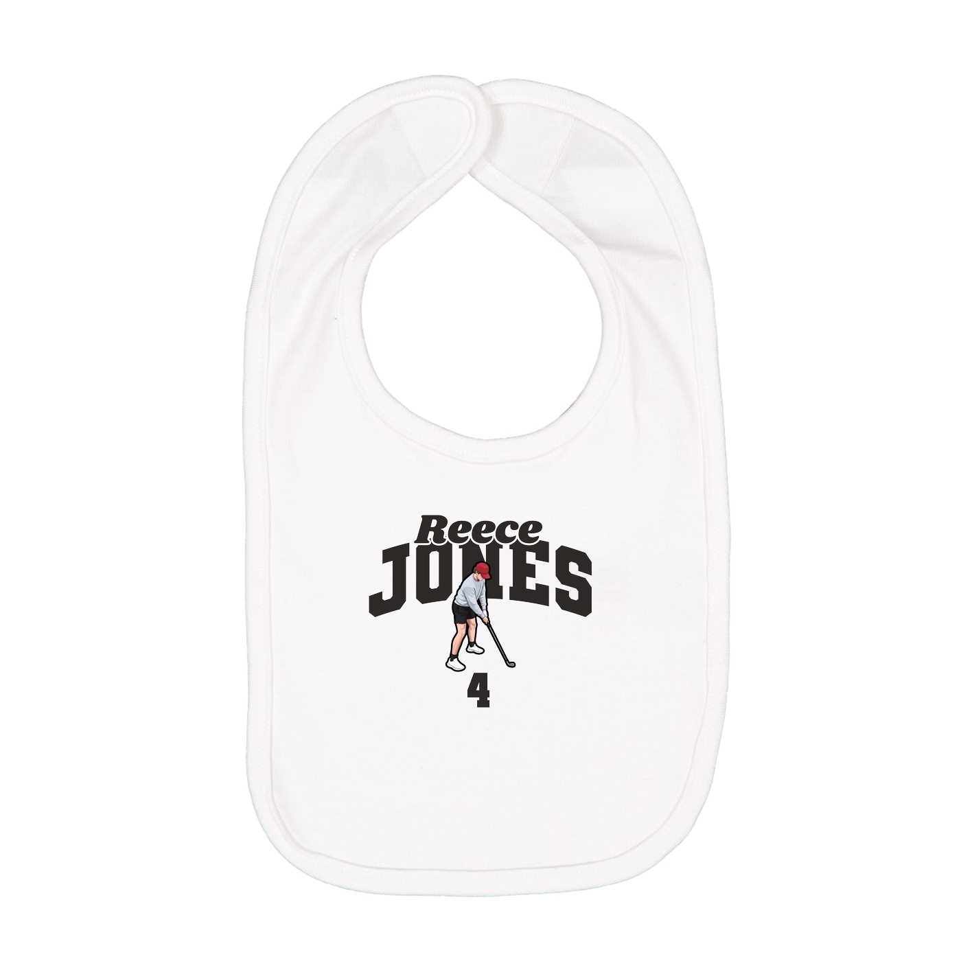 Infant Bib — Signature Arch in White